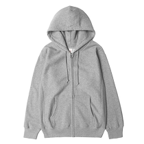 460g hemp gray cardigan sweatshirt for women loose pure cotton plus velvet jacket thick couple pullover top for men autumn and winter