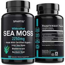 Certified Organic Sea Moss Capsules 2250mg Wildcrafted Ir