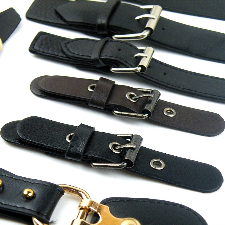 Clothing coat button belt leather buckle woolen leather pair button coat button black coffee color button metal belt leather waist buckle