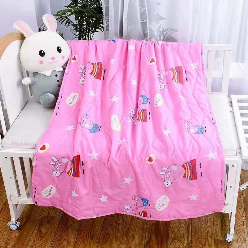 Child Xia cool by kindergarten washed cotton baby thin by air conditioning to be washable to not afford ball students Summer quilt