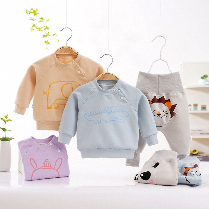 Baby sweater suit for children spring and autumn baby clothes boys and girls 1-3 years old two-piece set 2022 new