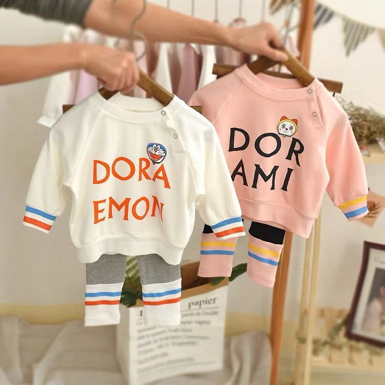 Girls Leisure Set Han Edition Gas 2022 New Spring and Autumn Children's Baby Fashion Two Pieces