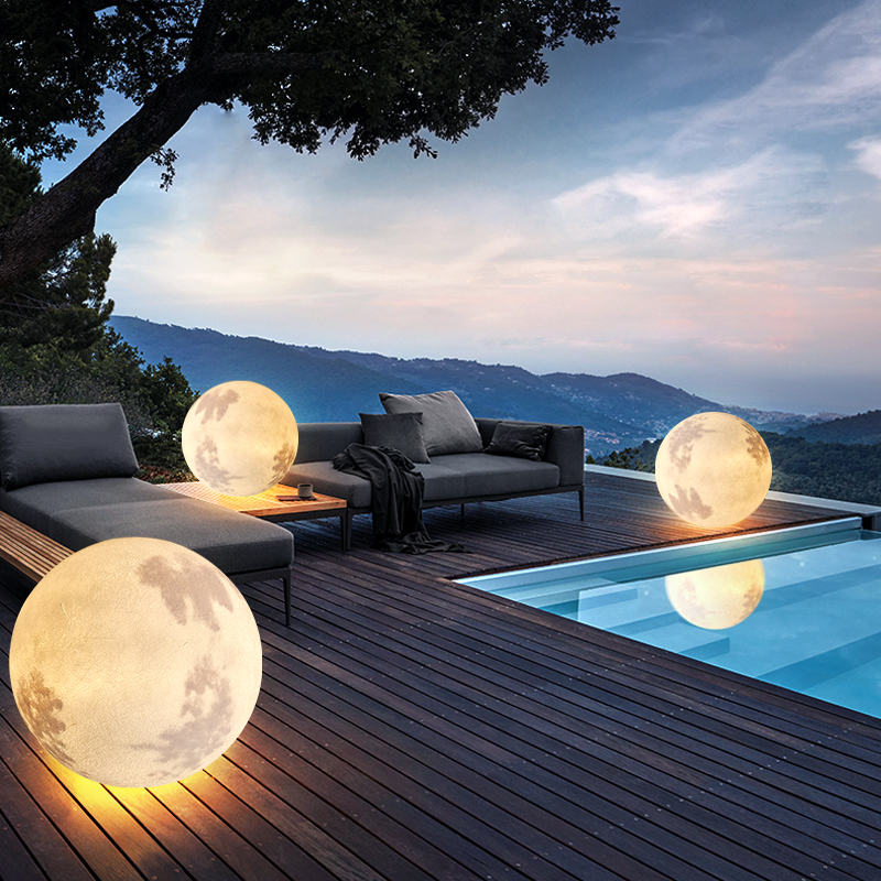 Qingyi outdoor lawn lamp garden lamp villa outdoor garden moon lamp grass buried lamp landscape decorative lamp