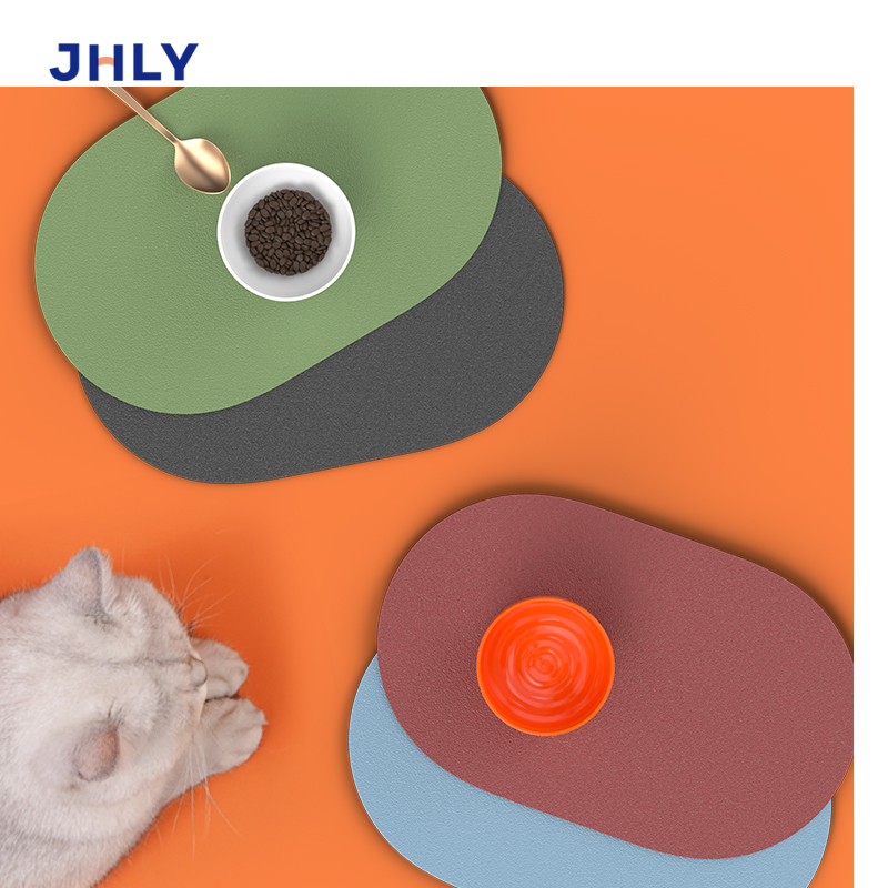 UK jhly cat dog pad pet waterproof and skid eating bowl cat meal cushion silicone cushion