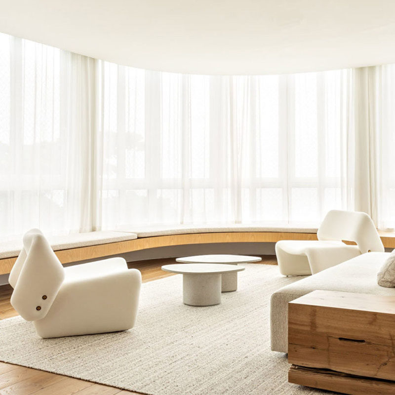 Nordic designer Minima Small Family Villa Living Room Home Single Sofa Tiger Chair Wind Flannel leather single chair