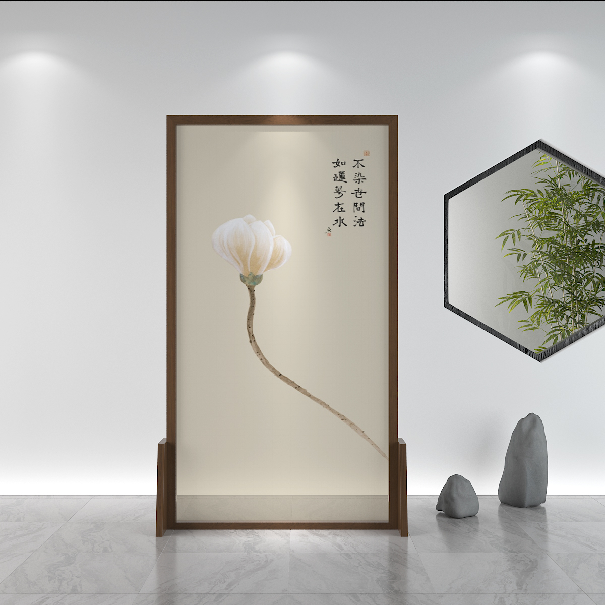 Screen partition blocks entry and entry modern minimalist office solid wood Zen living room porch new Chinese-style seat screen