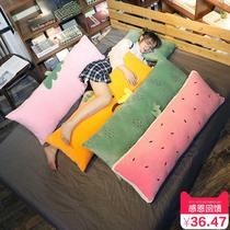 Cartoon bedside pillow long Pillow sofa pillow rectangular large back cushion sleeping leg cushion can be removed and washed