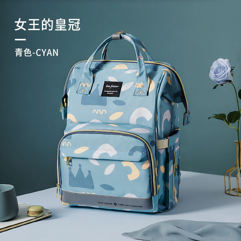 Mommy Bag Large Capacity Double Shoulder Bag Mother & Shoulder Bag Outdoor Multifunction Double Layer Flagship with Tractor-trailer Inserts