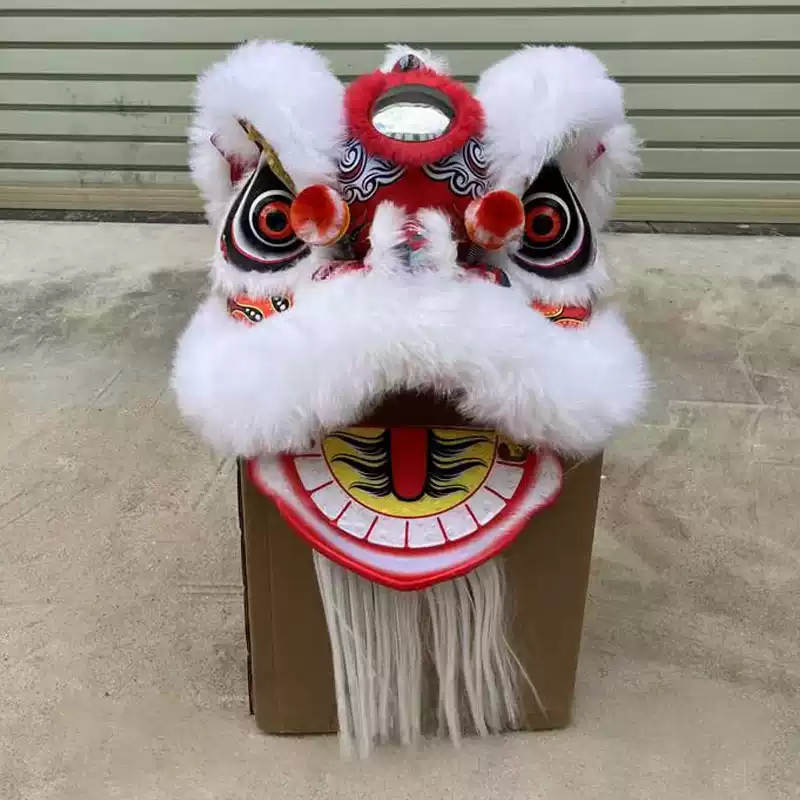 高檔羊毛舞獅泡沫10寸12寸5號獅子頭兒童幼兒國潮元旦玩具禮物