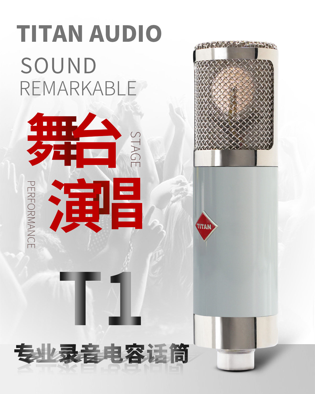 TITAN AUDIO/泰坦 T1 大振膜电容麦克风插图1