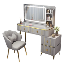 Dressing table bedroom modern simple 2024 new light luxury small bedside dressing table mirror desk cupboard integrated