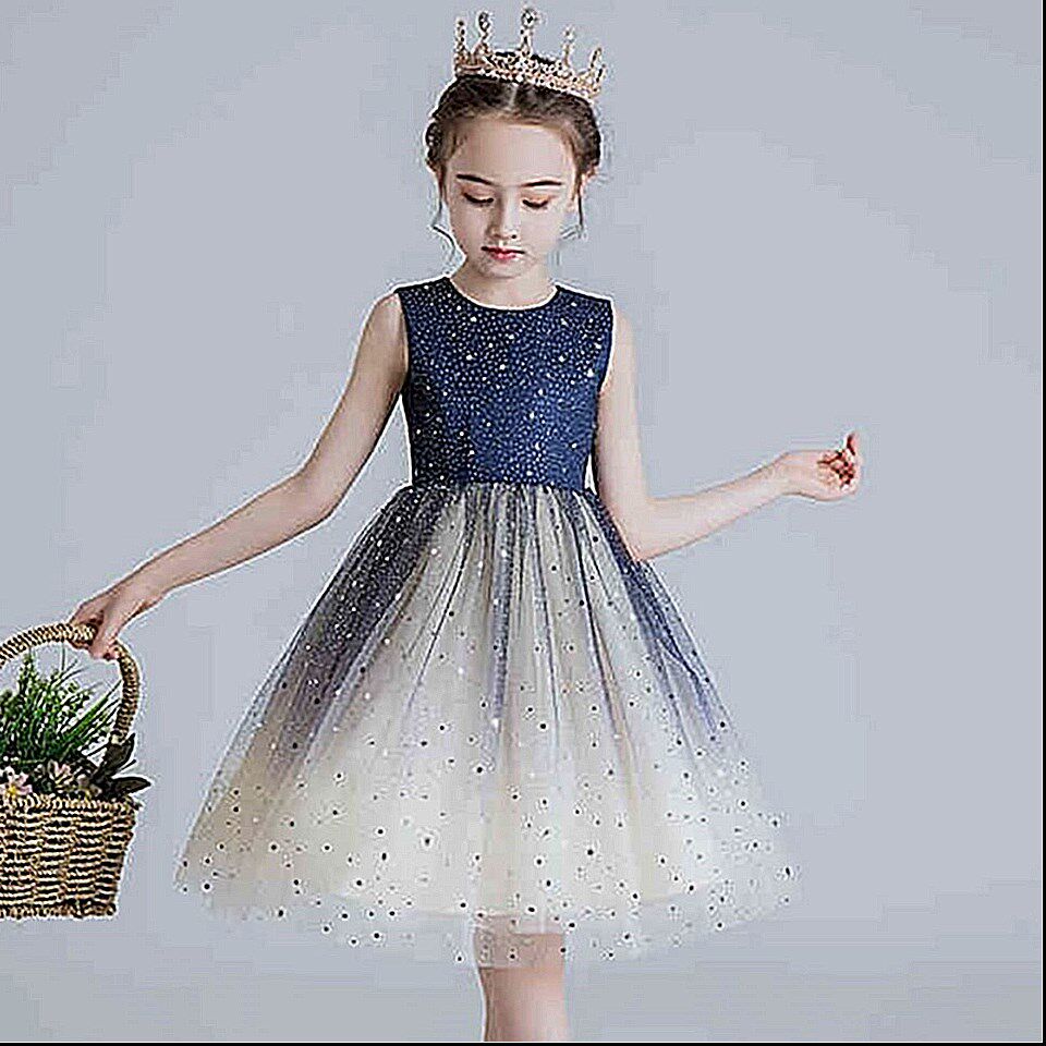 Girl Ocean Dress Spring Summer Dress Fluffy Dress Girl New Nemesis Princess Dresses Dresses Dresses Dresses Performance Wear
