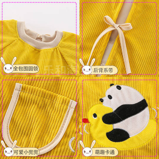 Neuer Babykittel, wasserdichter Umkehrverband für Kinder, Baby-Lätzchen, schmutzabweisende Schutzkleidung, Malschürze für Kinder mittleren Alters und älter