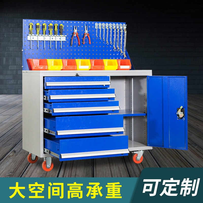 Heavy tool cabinet iron cabinet factory workshop with hardware industry thickening locker double door tool storage cabinet