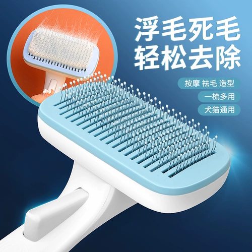 Кошка расчесывает собачьи паучи с плюша