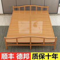 Bamboo folding bed Old-fashioned bamboo bed summer bamboo bed folding chair foldable single simple bed rental room dedicated