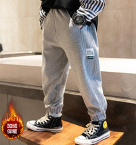 Discount Bambara bala boys pants autumn and winter new childrens plus velvet thick cotton casual sports pants