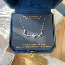 A deer has your necklace light luxury niche design high sense sterling silver choker birthday gift for girlfriend