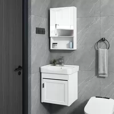 Small house hanging wall wash basin space aluminum bathroom cabinet dressing room simple washbasin combination basin wash table