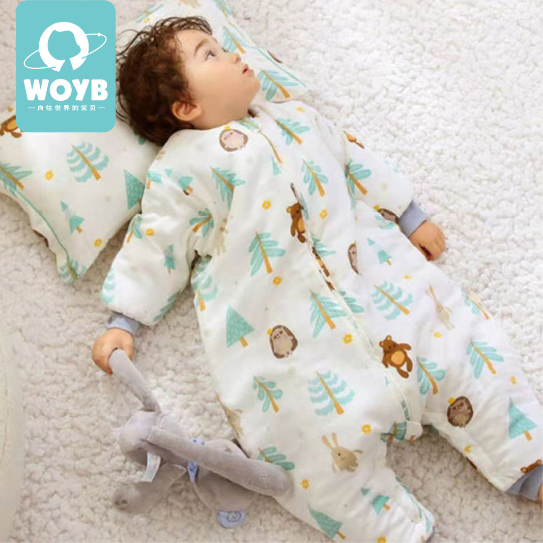 woyb thermostat sleeping baby baby kicks antibacterial baby baby baby spring and autumn corn fiber in winter