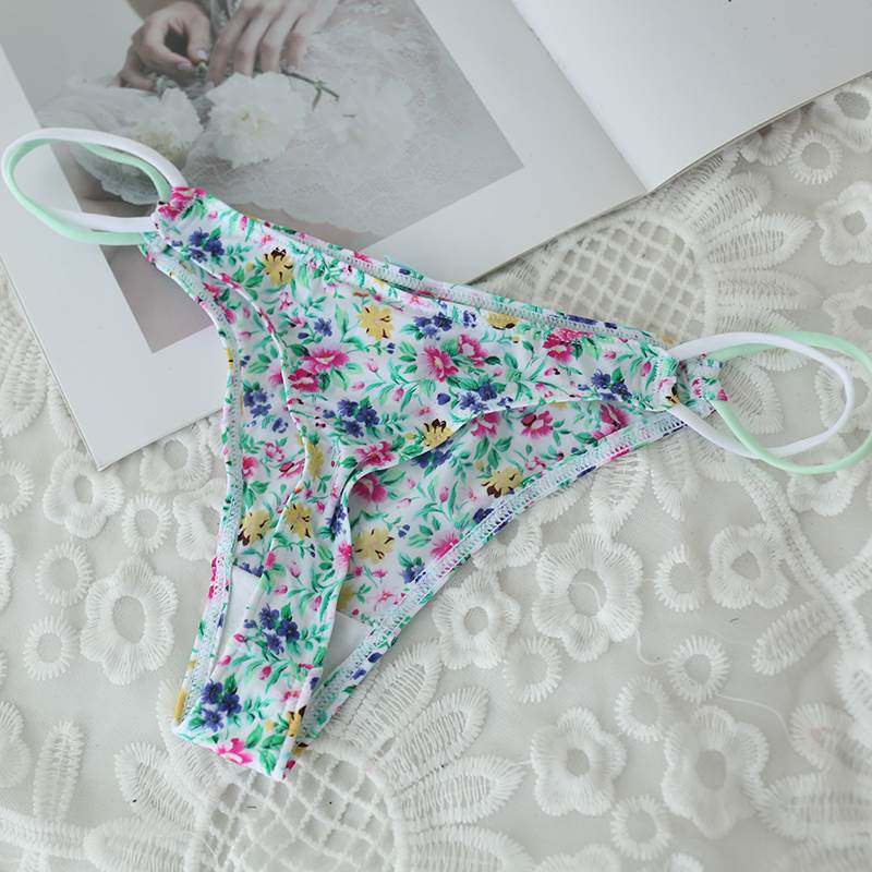 Sexy thong cute sexy lady Tiny pants teen pure color milk silk No marks low waist underpants T-pants-Taobao