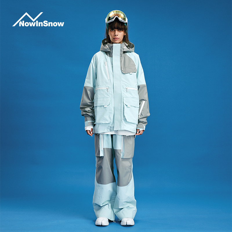 NIS ski suit veneer women's suit niche snow pants men's net red tide brand winter nowinsnow 2021 new