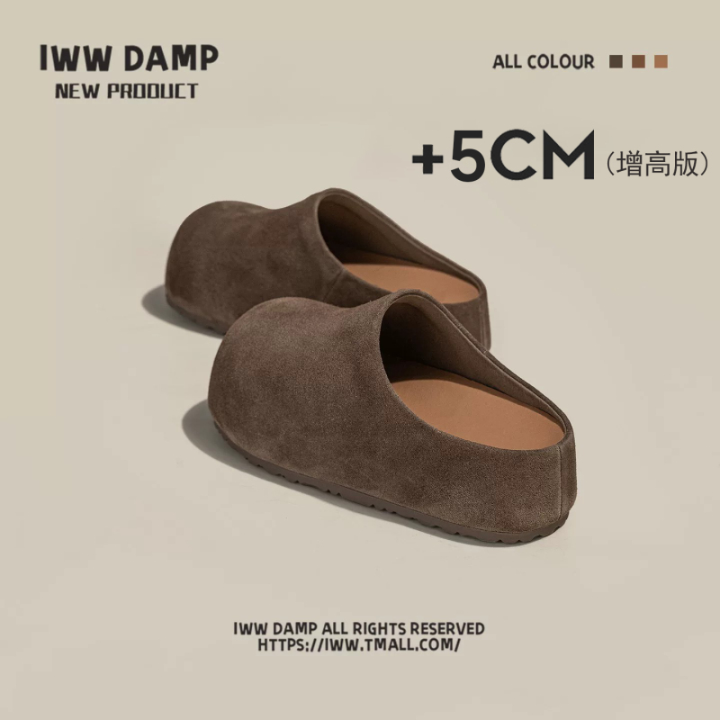 Iww Thick-Soled Kapibara Big-Toe Half-Slippers for Women 2026 New Retro Cute Slip-On Birkenstock Shoes