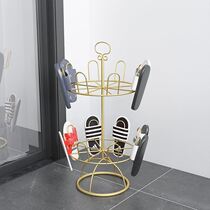 Net Red Identical Rotating Shoe Rack Outdoor Balcony Home Simple Slippers Rack Floor Style Sunning Machine Creative Assembly