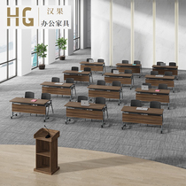 Training folding table will move the strip splicing table desk steel frame tables tables educational institutional table