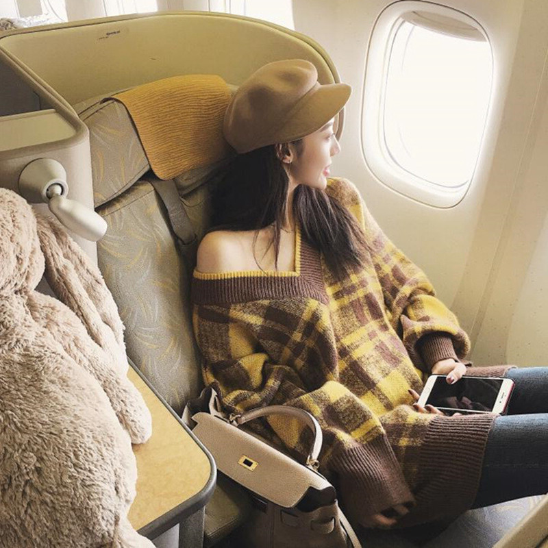 French MAJE fashion Lazy Breeze Sweater 2020 Autumn Winter New Mid-Long Version Net Red Gown Textured Knitwear