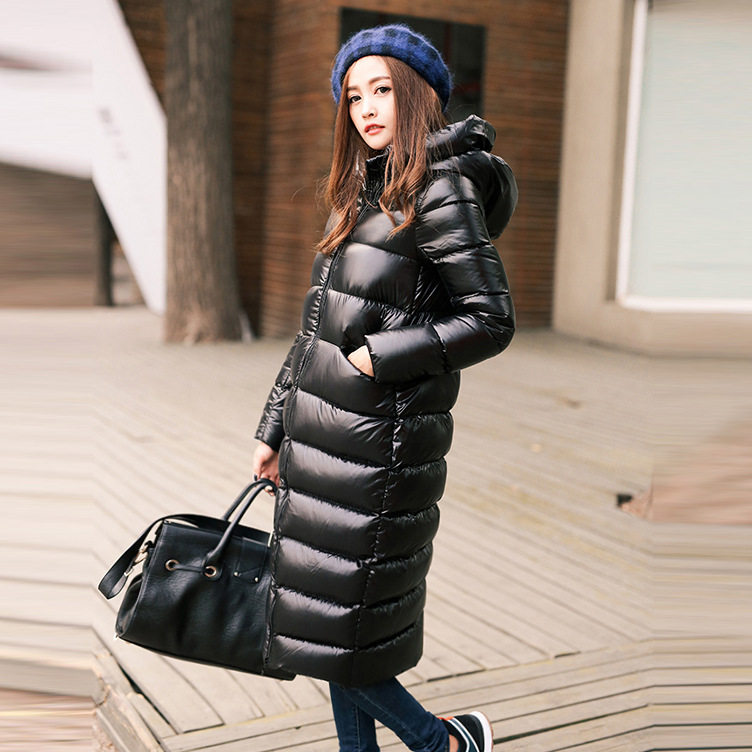 French maje stars the same length version of the down jacket 20 Winter Fashion new thickened Lianhood overknee jacket