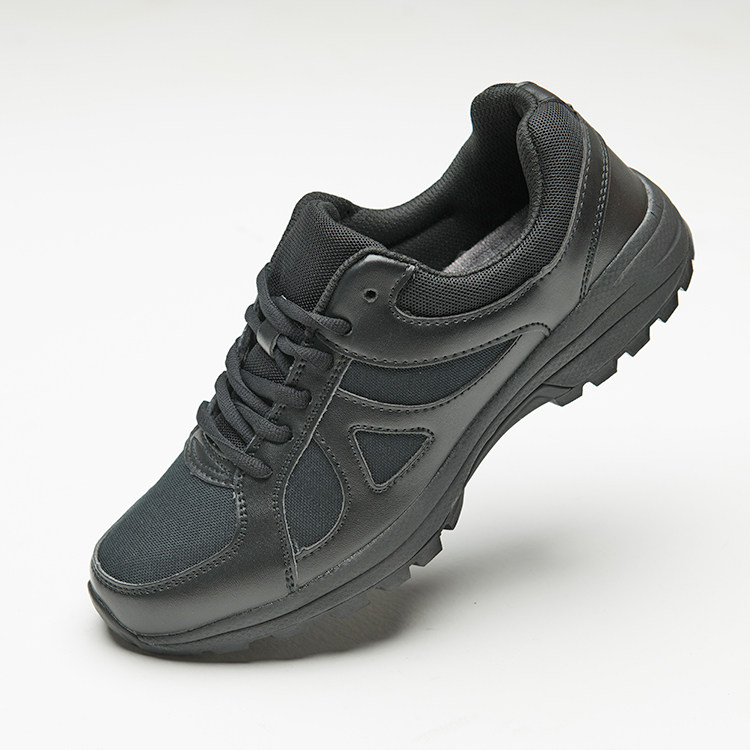 Jihua new training shoes men's ultra-light shock-absorbing non-slip wear-resistant black running shoes fire training shoes canvas rubber shoes