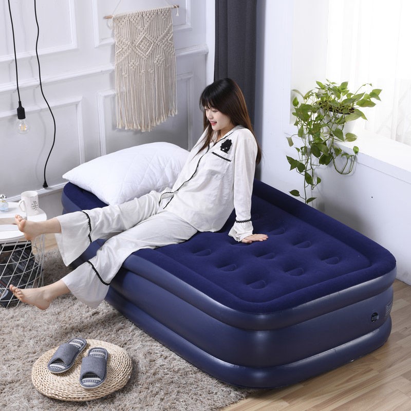 Inflatable bed double thick single air cushion outdoor folding home lazy bed lunch break portable mattress