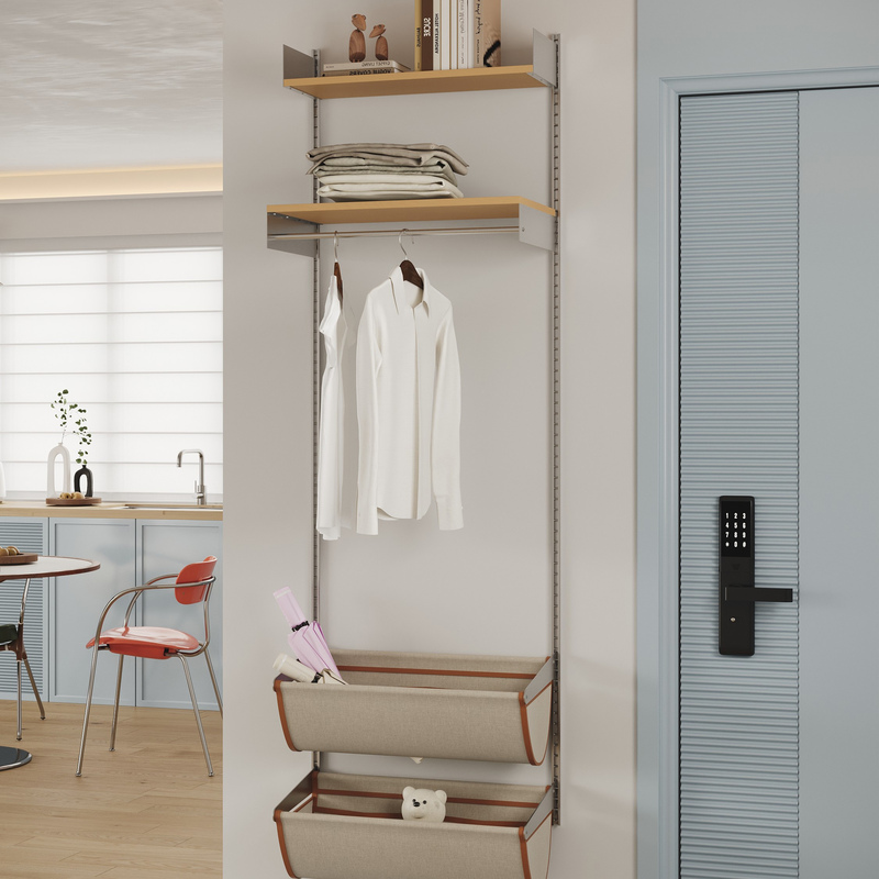 Wall-Mounted Storage Rack Made of Birch Wood, Multi-Layer Organizer, Display Rack for Entryway, Multi-Layer Storage Shelf DIY