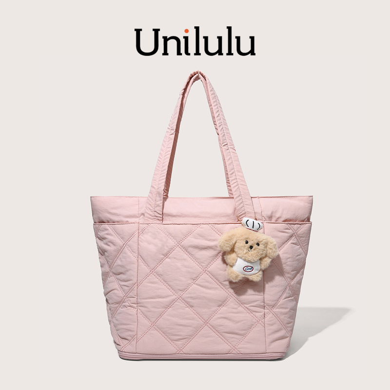 Unilulu Autumn and Winter Outdoor Cotton-Filled Large-Capacity Casual Handbag Women's Simple Work Clothing Shoulder Armpit Tote Bag