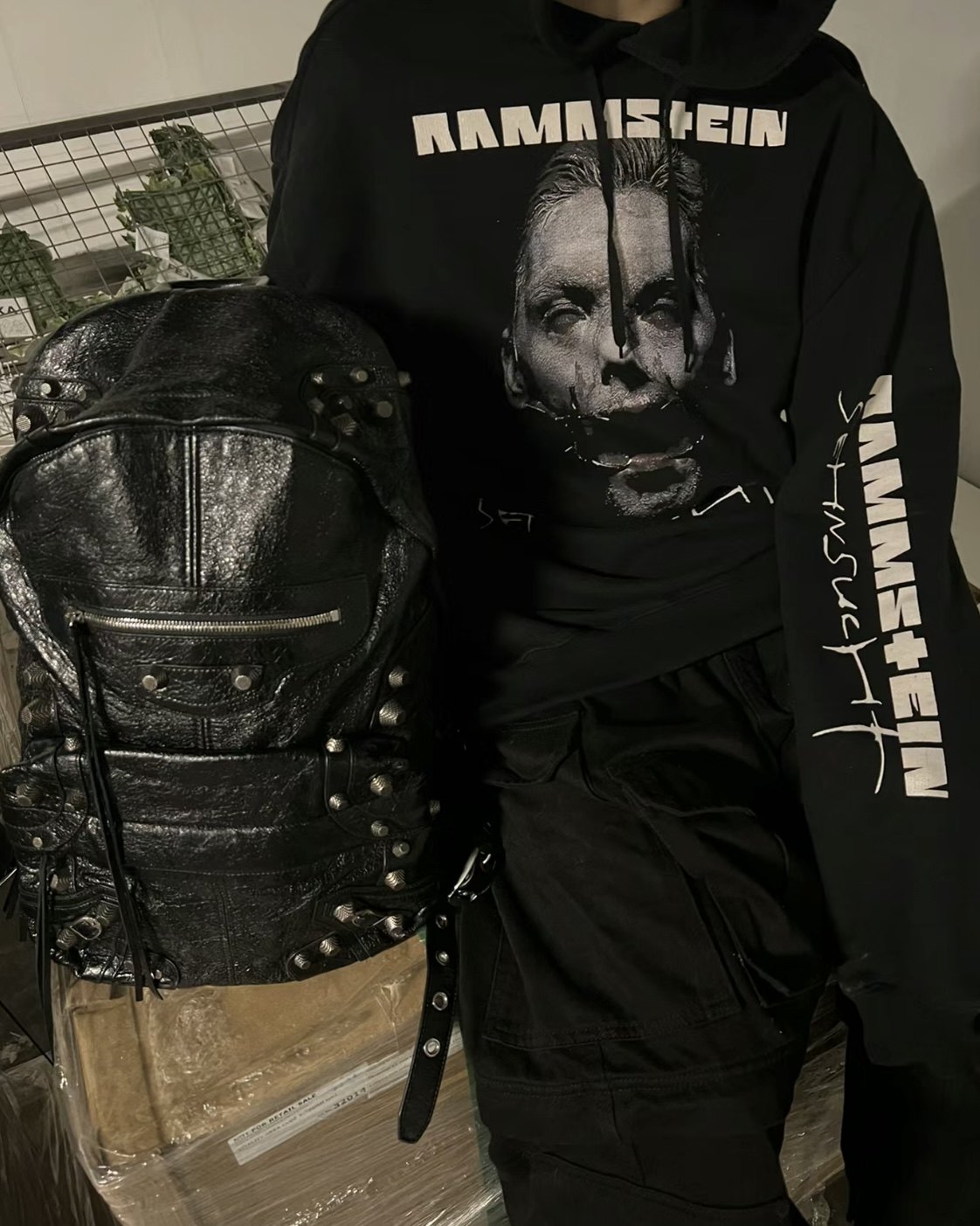 VTM RAMMSTEIN немецкая группа бронированных автомобилей в стиле дарк-панк для мужчин и женщин, свободная толстовка с капюшоном, черная куртка Изображение 1