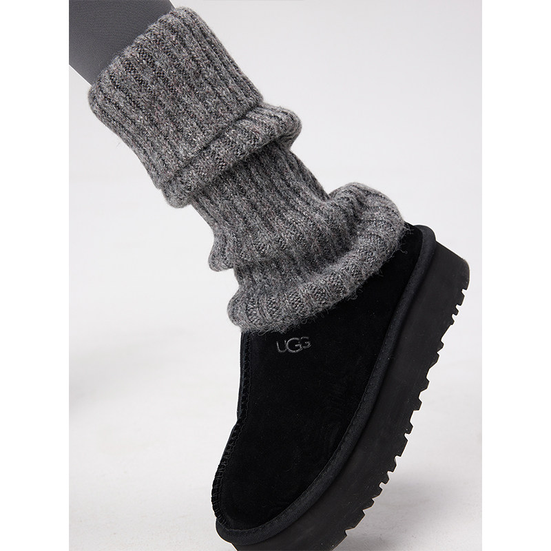 Trendy avant-garde | YANGMA grey socks with women's wool leg set yoga pants with socks set for autumn and winter warm socks-Taobao