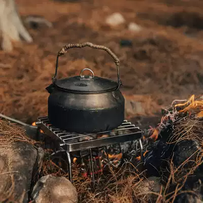 Jungle Diary Outdoor Camping Mini Folding Bracket Portable Grill Bracket Stainless Steel Pot Rack