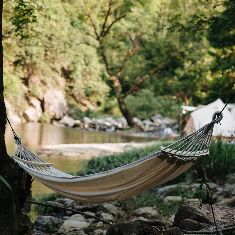 Outdoor camping hammock summer home indoor shaker camping courtyard canvas bed anti-rollover bed