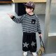 Boys' Spring Sports Suit 2026 New Stylish Striped Sweatshirt for Children, Cool Two-Piece Spring Outfit for Little Boys