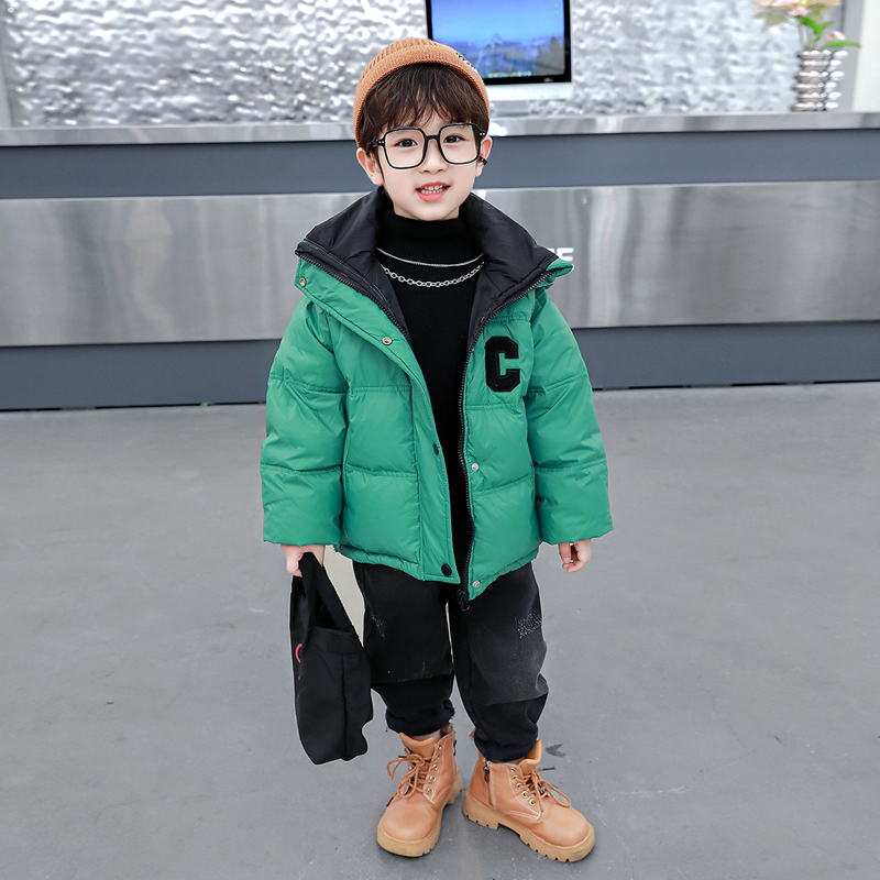 Children's down clothes cotton clothes Yuppie Handsome Children Trendy 2023 New Winter Dress Baby White Duck Suede Boy Thickened Coat-Taobao