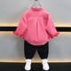 Boys' Long-Sleeved Shirts 2026 Spring and Autumn New Korean Style Loose Thin Set Children's Fashionable Trendy Autumn Outfit