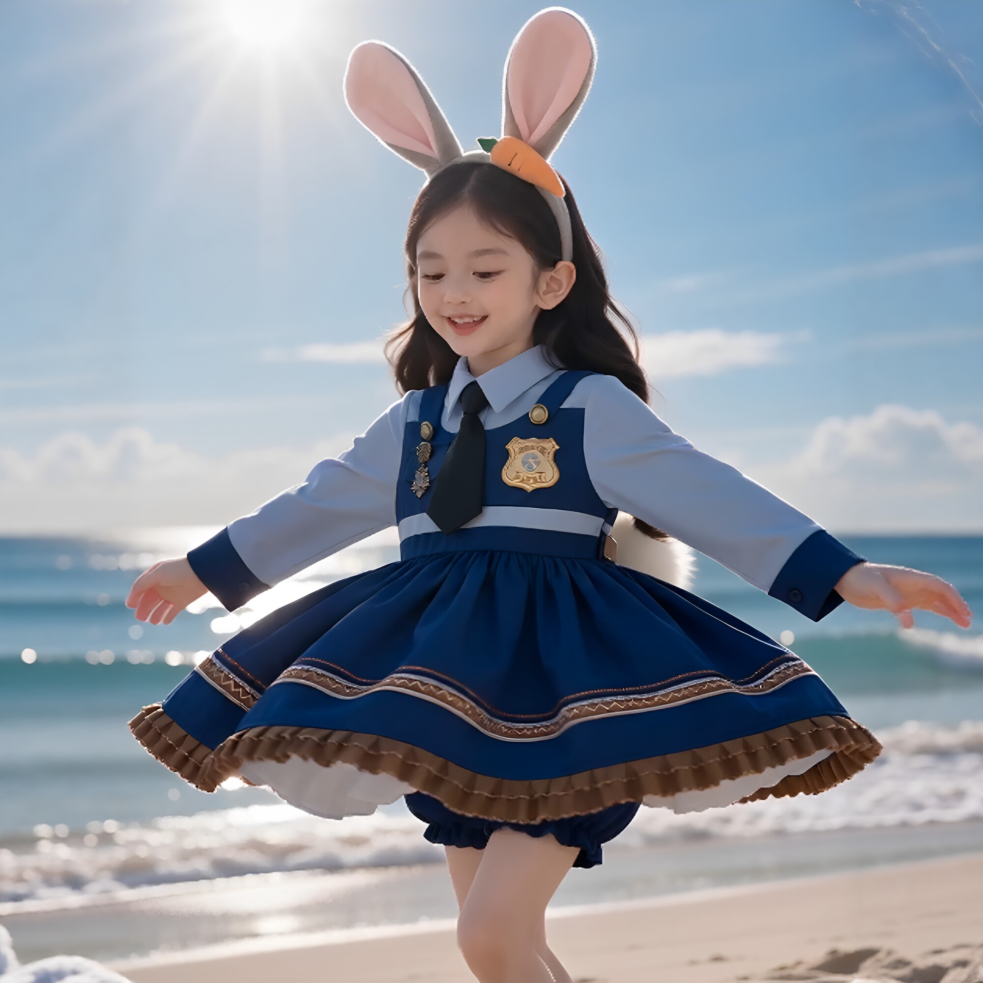 Judy Bunny Police Officer Girl Princess Lolita Dress