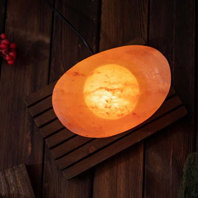 Yuanbao Salt Lamp for Attracting Wealth, Fortune-Enhancing Lamp, Himalayan Natural Crystal Table Lamp, Wealth-Gathering Feng Shui Night Light