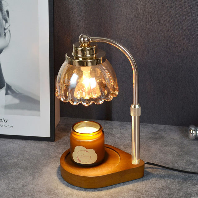 Adjustable Wax Melting Lamp with Timer and Dimming Function, Bedside Aroma Diffuser Lamp, Flameless Scented Candle Lamp, Ambiance Night Light, Wax Melting Candle Lamp