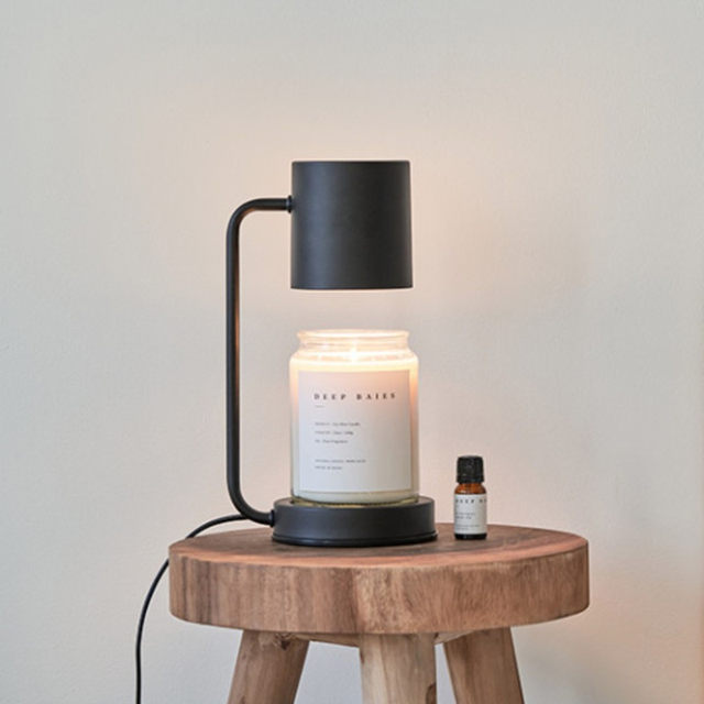 Nordic Minimalist Wax Melting Lamp, Timed Japanese-Style Iron Art Bedside Table Lamp, Aromatherapy Lamp, Flameless Fragrance Candle Lamp, Wax Melting Lamp