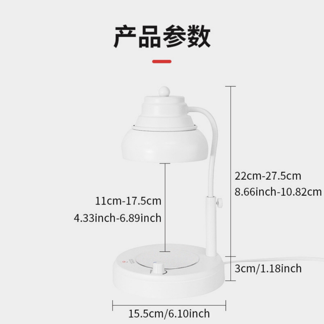 Black Retro Aromatherapy Lamp, Wax Melting Lamp, Adjustable Height, Timer Candle Lamp, Bedroom Atmosphere Table Lamp, Night Light, Candle Melting Lamp