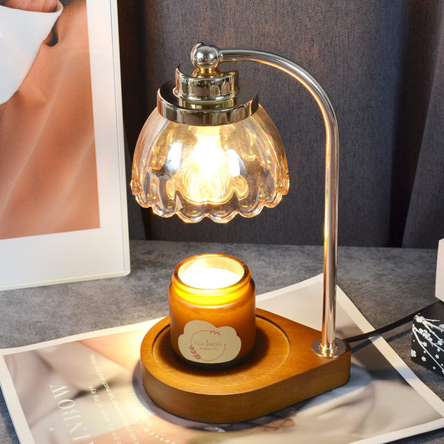 Adjustable Wax Melting Lamp with Timer and Dimming Function, Bedside Aroma Diffuser Lamp, Flameless Scented Candle Lamp, Ambiance Night Light, Wax Melting Candle Lamp