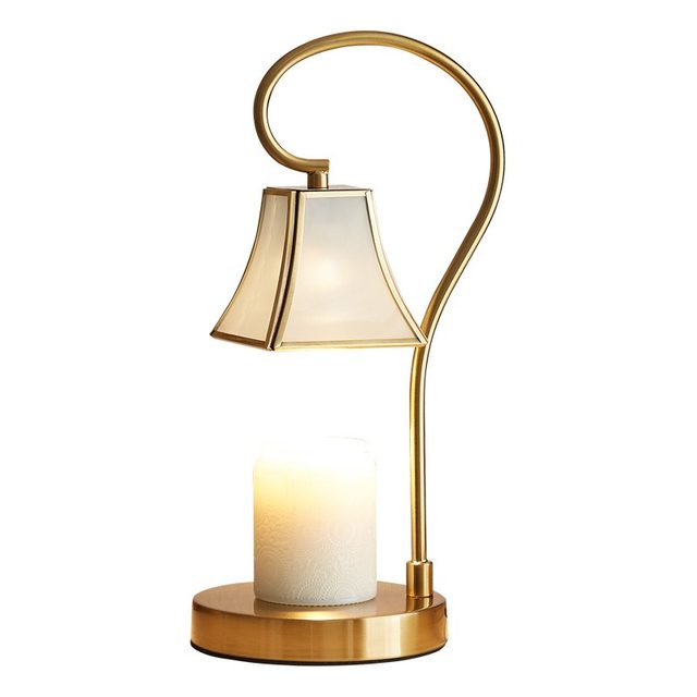 European-Style Retro Aromatherapy Lamp, Wax Melting Lamp, Timed Fragrance Glass Table Lamp, Candle Lamp, Warm Candle Lamp, Wax Melting Atmosphere Night Light