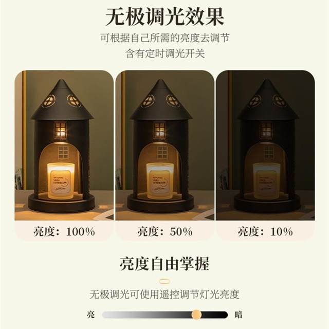 Castle Wax Melting Lamp, Timed Sleep Aid Aromatherapy Lamp, Decorative Table Lamp, Bedside Atmosphere Night Light, Candle Melting Lamp, Candle Melting Light